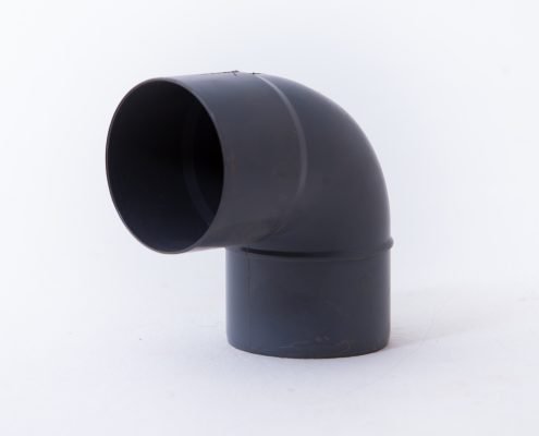 Closed Curved Elbow Tube And Fittings PVC Orange x 160 mm diameter construction 